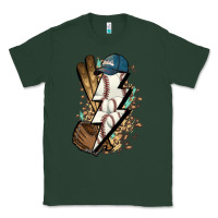 Sports Green Lightning bolt Baseball Classic Tee - HowdyJamesFarm