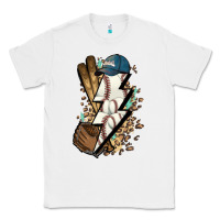 White Lightning bolt Baseball Classic Tee - HowdyJamesFarm