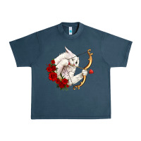 Midnight Navy cupid cat Urban Heavy Tee - OliviaCreatesArt