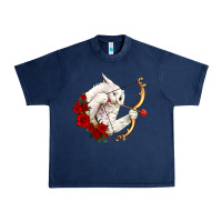 Navy cupid cat Urban Heavy Tee - OliviaCreatesArt