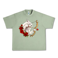 Oil Green cupid cat Urban Heavy Tee - OliviaCreatesArt