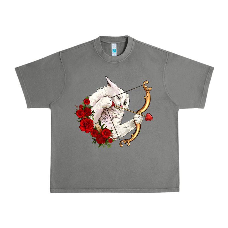 Cupid Cat Urban Heavy Tee by OliviaCreatesArt | Teevron