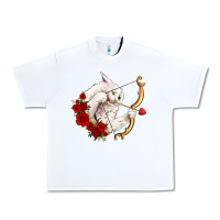 White cupid cat Urban Heavy Tee - OliviaCreatesArt
