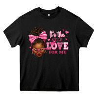 Black it's the self love for me afro woman Heavy Core Tee - texasbilliewilder
