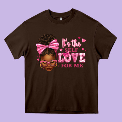 It's The Self Love For Me Afro Woman Heavy Core Tee Designed By Texasbilliewilder