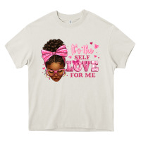 Cream it's the self love for me afro woman Heavy Core Tee - texasbilliewilder
