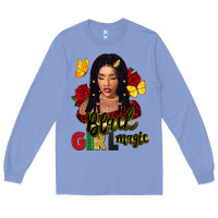Colony Blue black girl magic Long Sleeve Tee - FaDigitalArtStudio