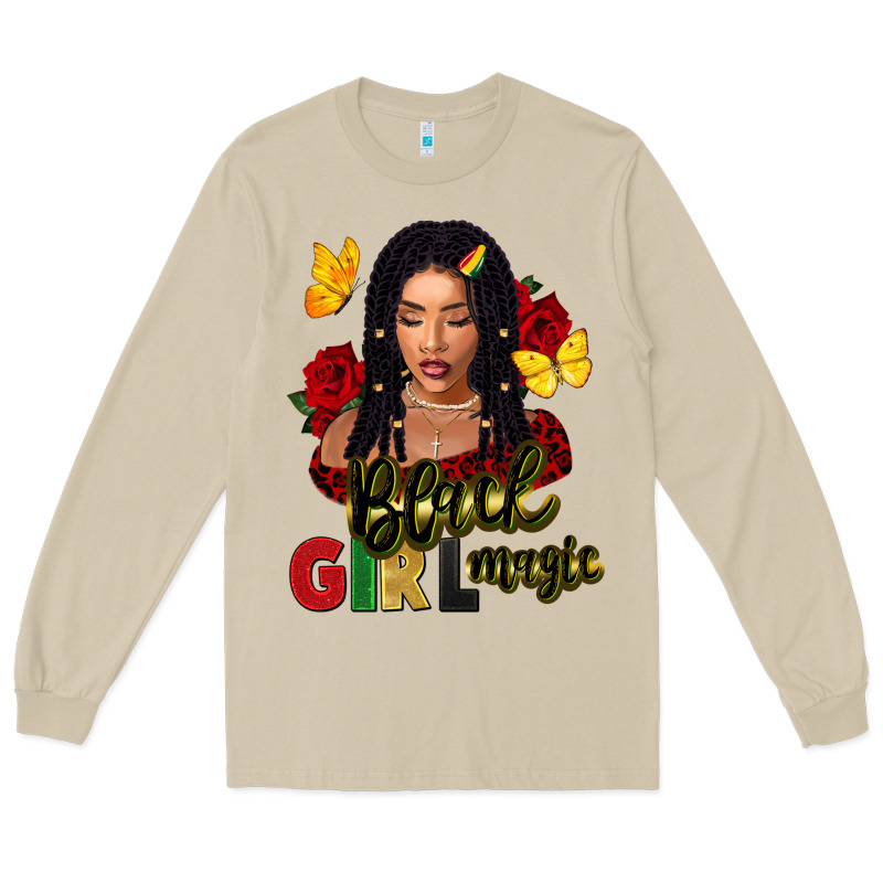 Black Girl Magic Long Sleeve Tee by FaDigitalArtStudio | Teevron
