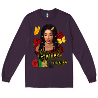 Plum black girl magic Long Sleeve Tee - FaDigitalArtStudio