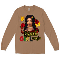 Toasted Coconut black girl magic Long Sleeve Tee - FaDigitalArtStudio