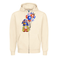 Patriotic Gnome Balloon Zipper Hoodie | Teevron