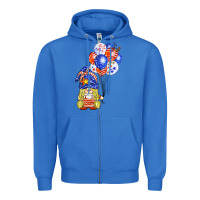 True Royal patriotic gnome balloon Zipper Hoodie - BarkalooDesign