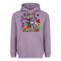 Lavender happy halloween coffee cups Heavyweight Hoodie - AdoDesignShop