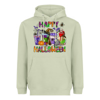 Matcha happy halloween coffee cups Heavyweight Hoodie - AdoDesignShop