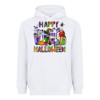 White happy halloween coffee cups Heavyweight Hoodie - AdoDesignShop