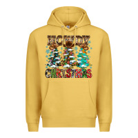 Antique Gold Howdy Christmas Premium Hoodie - CowhideDigitalArt