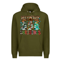 Army Green Howdy Christmas Premium Hoodie - CowhideDigitalArt