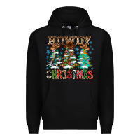 Black Howdy Christmas Premium Hoodie - CowhideDigitalArt