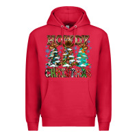 Cardinal Howdy Christmas Premium Hoodie - CowhideDigitalArt