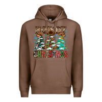 Chestnut Howdy Christmas Premium Hoodie - CowhideDigitalArt