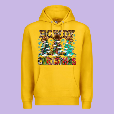 Howdy Christmas Premium Hoodie Designed By Cowhidedigitalart
