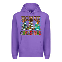 Purple Howdy Christmas Premium Hoodie - CowhideDigitalArt