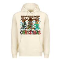 Sandshell Howdy Christmas Premium Hoodie - CowhideDigitalArt
