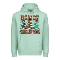 Seafoam Howdy Christmas Premium Hoodie - CowhideDigitalArt