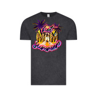 Vintage Black Hot mom summer mother' say Vintage Tee - HowdyJamesFarm