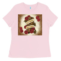 Bubblegum Pink fear is temporary regret is forever Ladies Tee - TumblerDesignByShophia