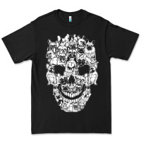 Black Matching Family French Bulldog Dog Skull Costume Halloween Premium Tee - maiPhamDesign