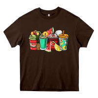 Chocolate Brown Fruits coffee cups Heavy Core Tee - NancyCooperArtShop