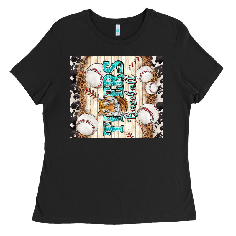 Tigers Baseball With Tiger Ladies Tee by TumblerDesignByShophia | Teevron
