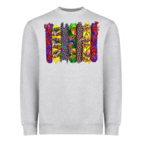 Heather Grey mardi gras crawfish cake and mask with leopar and fleur de lis brushst Heavyweight Sweatshirt - Artiststas