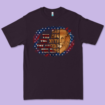 Dad The Man American Flag Premium Tee Designed By Jasminsmagicworld