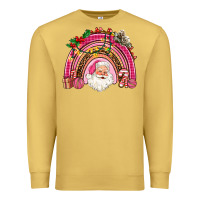 Antique Gold pink christmas rainbow Premium Sweatshirt - AdoDesignShop