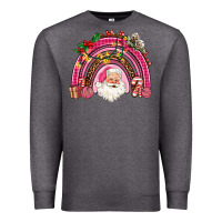 Charcoal Heather pink christmas rainbow Premium Sweatshirt - AdoDesignShop