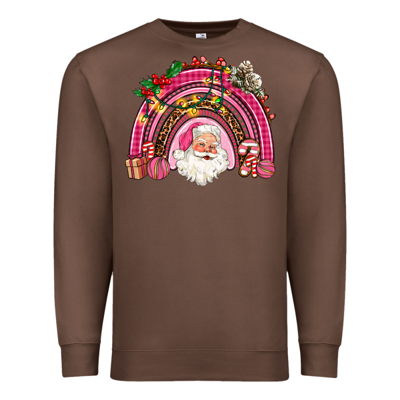 Pink Christmas Rainbow Premium Sweatshirt by AdoDesignShop | Teevron