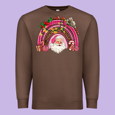 Pink Christmas Rainbow Premium Sweatshirt Designed By Adodesignshop