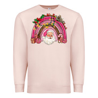 Pale Pink pink christmas rainbow Premium Sweatshirt - AdoDesignShop