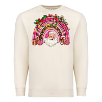 Sandshell pink christmas rainbow Premium Sweatshirt - AdoDesignShop
