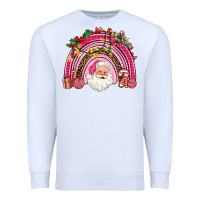 White pink christmas rainbow Premium Sweatshirt - AdoDesignShop