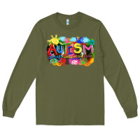 Army Green Autism accept understand love Long Sleeve Tee - FaDigitalArtStudio