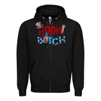 Black boom bitch 4th of july Zipper Hoodie - BarkalooDesign