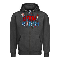 Charcoal Heather boom bitch 4th of july Zipper Hoodie - BarkalooDesign