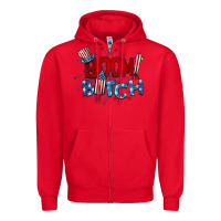 Red boom bitch 4th of july Zipper Hoodie - BarkalooDesign