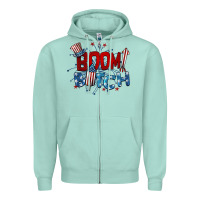 Seafoam boom bitch 4th of july Zipper Hoodie - BarkalooDesign