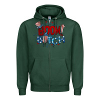 Sports Green boom bitch 4th of july Zipper Hoodie - BarkalooDesign