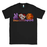 Black Peace love Basketball Classic Tee - HowdyJamesFarm