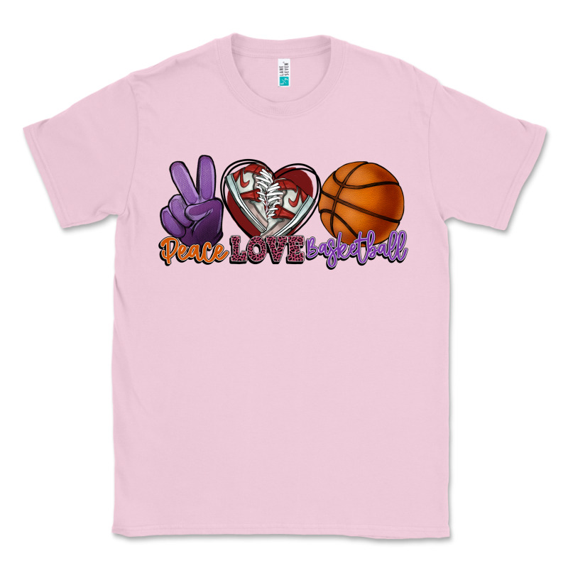 Peace Love Basketball Classic Tee by HowdyJamesFarm | Teevron